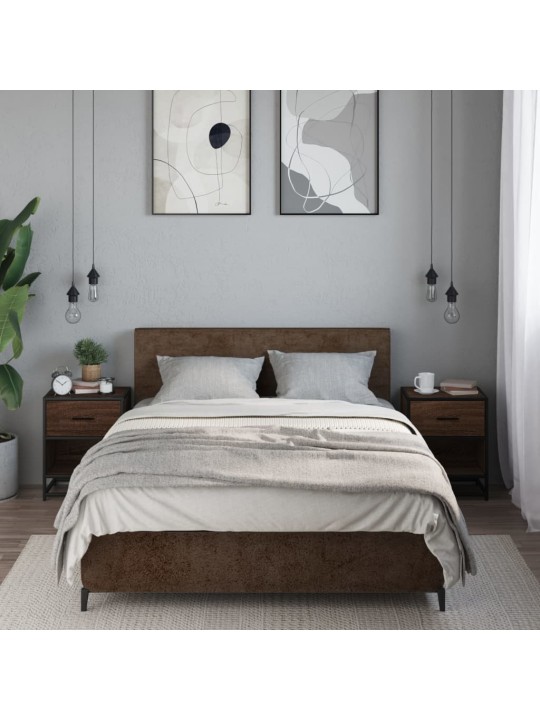 Noční stolky 2 ks hnědý dub 40 x 31 x 50 cm kompozitní dřevo