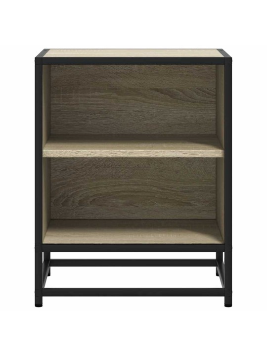 Noční stolky 2 ks dub sonoma 40x31x50 cm kompozitní dřevo a kov