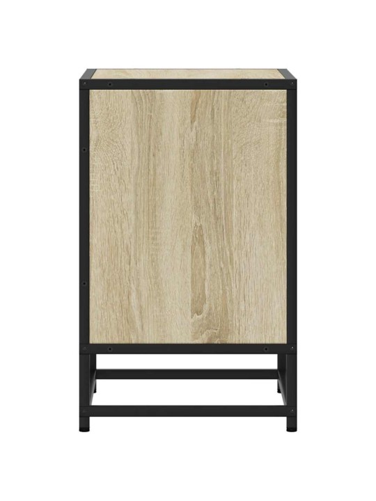 Noční stolky 2 ks dub sonoma 40x31x50 cm kompozitní dřevo a kov