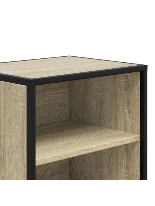 Noční stolky 2 ks dub sonoma 40x31x50 cm kompozitní dřevo a kov
