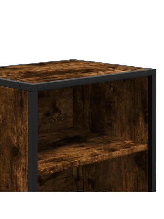 Noční stolky 2 ks kouřový dub 40x31x50cm kompozitní dřevo a kov