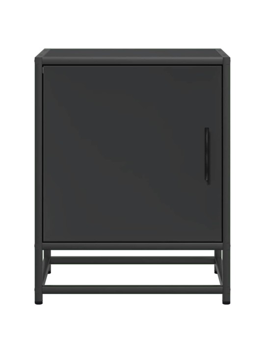 Noční stolky 2 ks černý 40x31x50 cm kompozitní dřevo a kov