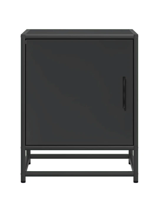 Noční stolky 2 ks černý 40x31x50 cm kompozitní dřevo a kov