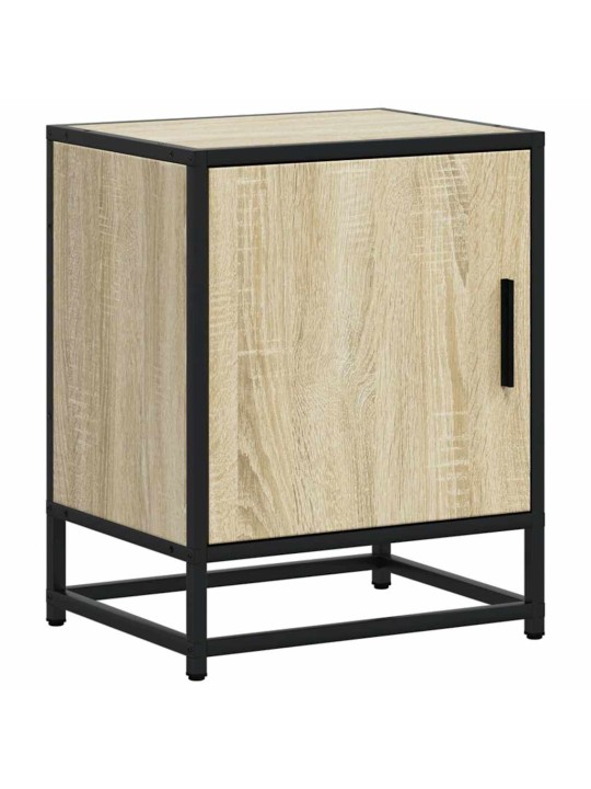 Noční stolky 2 ks dub sonoma 40x31x50 cm kompozitní dřevo a kov