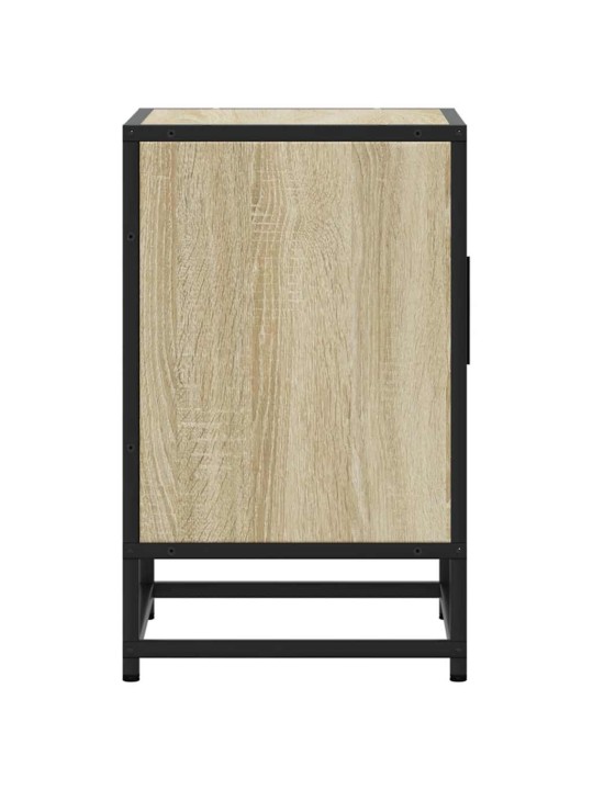 Noční stolky 2 ks dub sonoma 40x31x50 cm kompozitní dřevo a kov