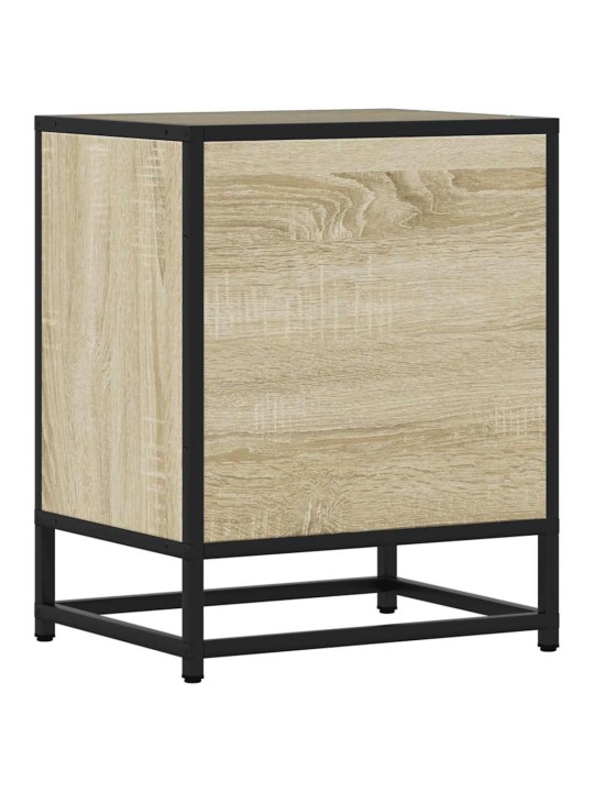 Noční stolky 2 ks dub sonoma 40x31x50 cm kompozitní dřevo a kov
