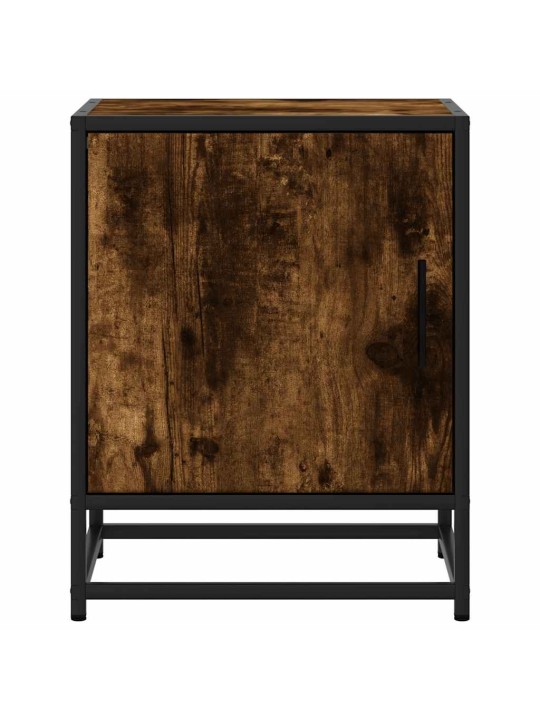Noční stolky 2 ks kouřový dub 40x31x50cm kompozitní dřevo a kov