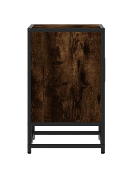 Noční stolky 2 ks kouřový dub 40x31x50cm kompozitní dřevo a kov