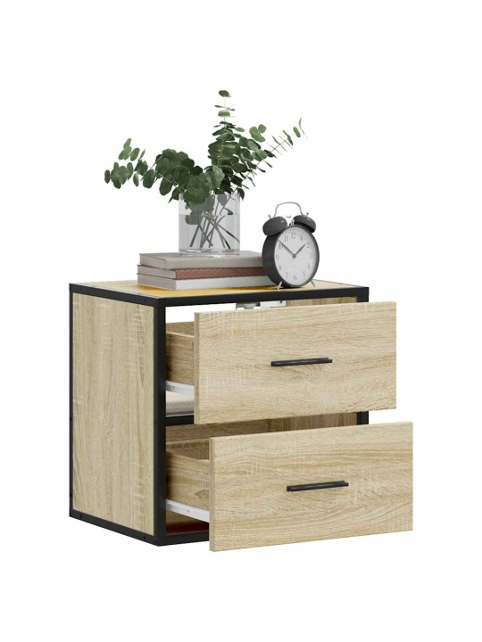 Nástěnné noční stolky 2 ks dub sonoma 40x31x39,5 cm