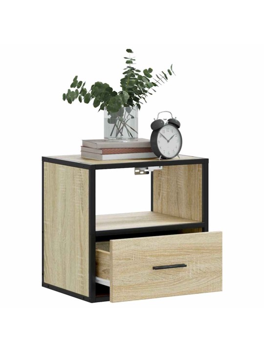 Nástěnné noční stolky 2 ks dub sonoma 40x31x39,5 cm