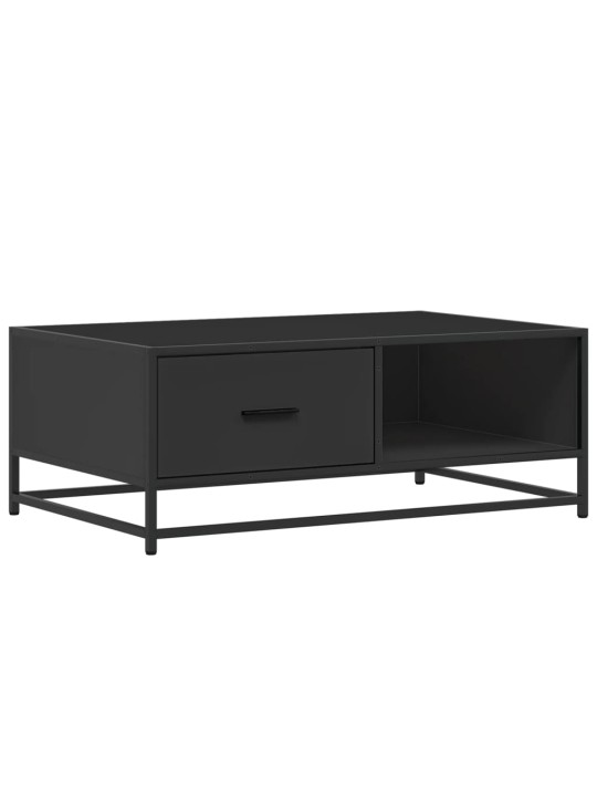 Konferenční stolek černý 90 x 57 x 35 cm kompozitní dřevo a kov