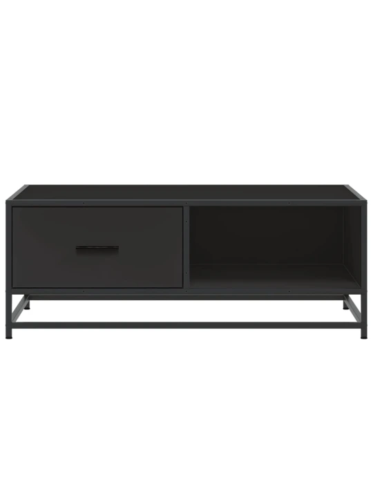 Konferenční stolek černý 90 x 57 x 35 cm kompozitní dřevo a kov