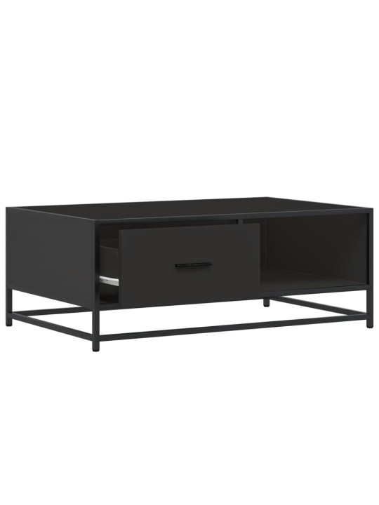 Konferenční stolek černý 90 x 57 x 35 cm kompozitní dřevo a kov