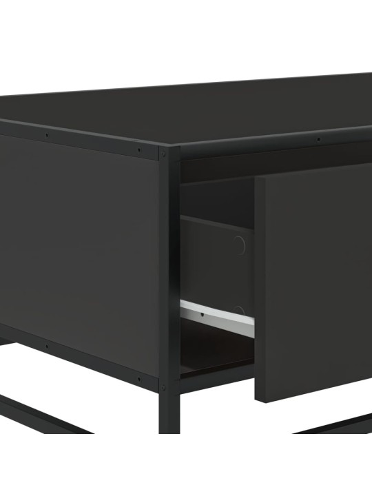 Konferenční stolek černý 90 x 57 x 35 cm kompozitní dřevo a kov