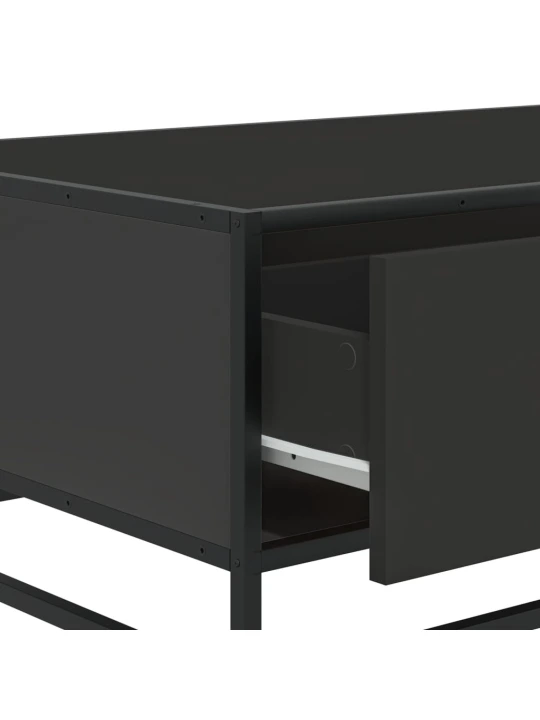 Konferenční stolek černý 90 x 57 x 35 cm kompozitní dřevo a kov