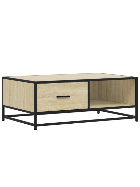 Konferenční stolek dub sonoma 90 x 57 x 35 cm kompozit a kov