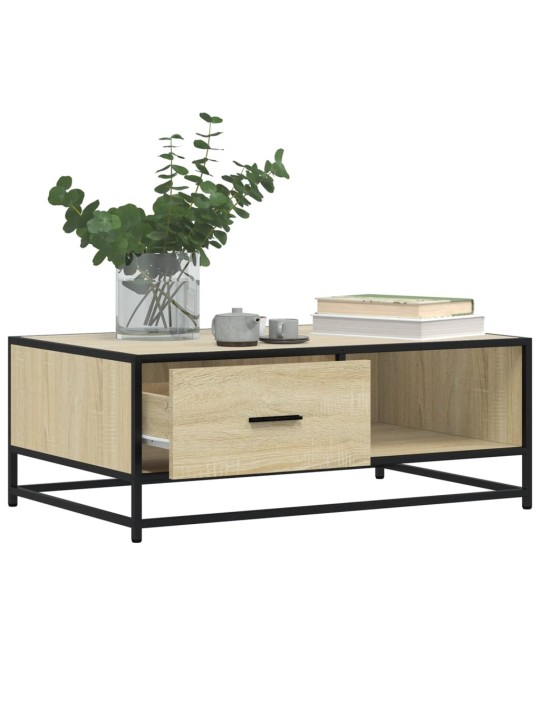Konferenční stolek dub sonoma 90 x 57 x 35 cm kompozit a kov