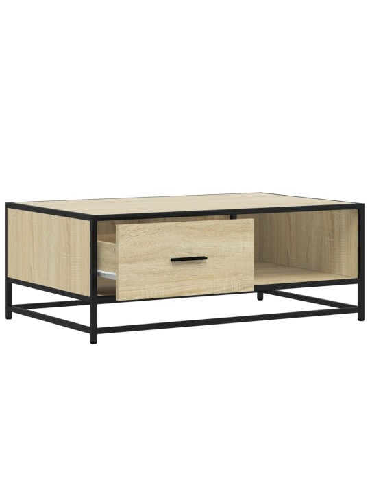 Konferenční stolek dub sonoma 90 x 57 x 35 cm kompozit a kov