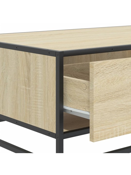 Konferenční stolek dub sonoma 90 x 57 x 35 cm kompozit a kov