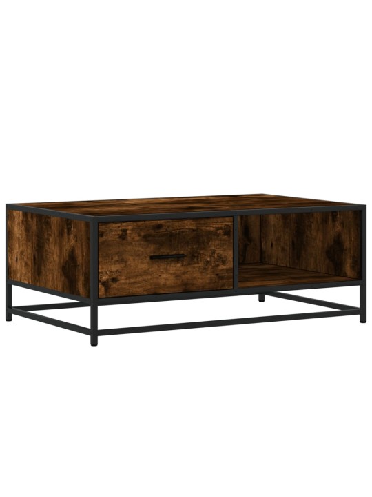 Konferenční stolek kouřový dub 90 x 57 x 35 cm kompozit a kov