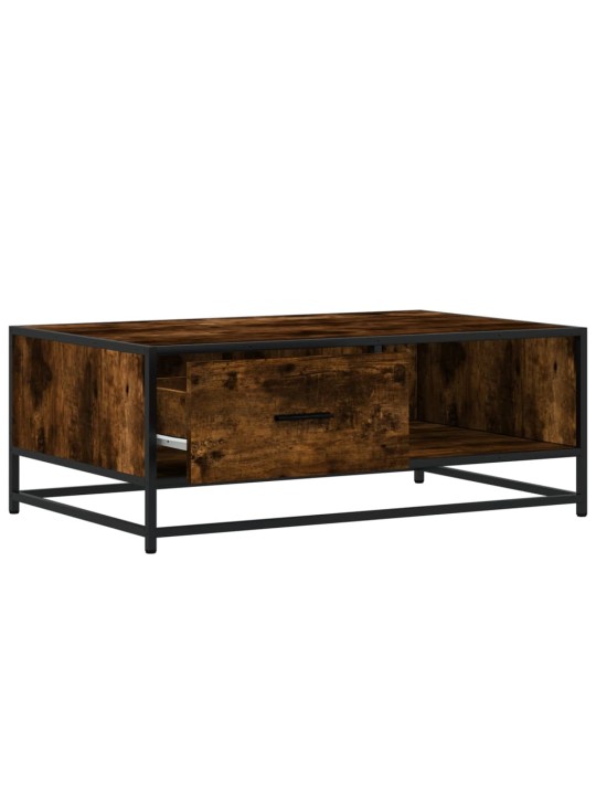 Konferenční stolek kouřový dub 90 x 57 x 35 cm kompozit a kov