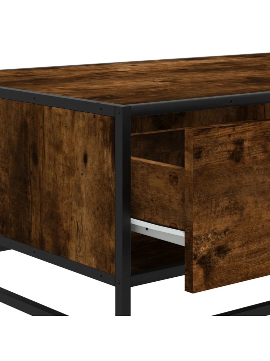 Konferenční stolek kouřový dub 90 x 57 x 35 cm kompozit a kov