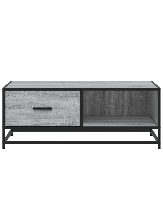 Konferenční stolek šedý sonoma 90 x 57 x 35 cm kompozit a kov