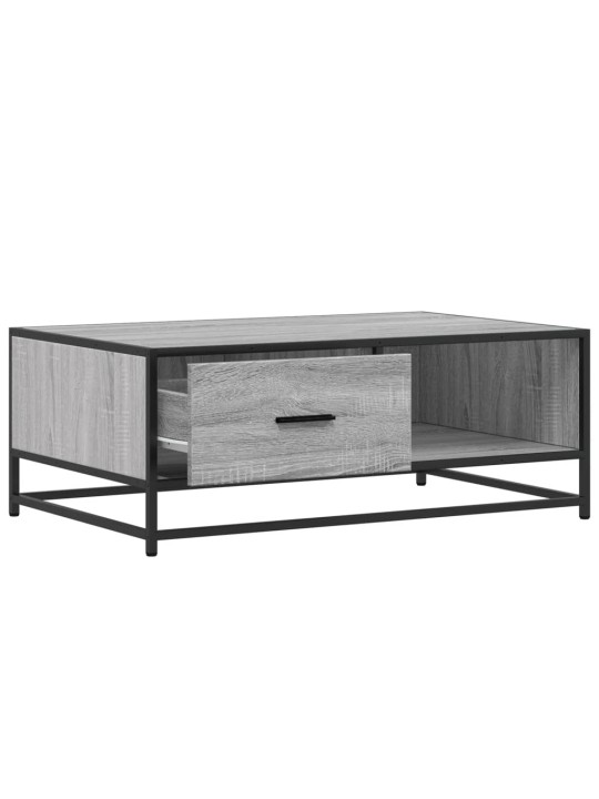 Konferenční stolek šedý sonoma 90 x 57 x 35 cm kompozit a kov