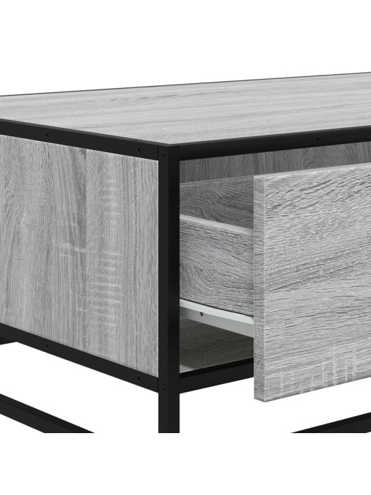 Konferenční stolek šedý sonoma 90 x 57 x 35 cm kompozit a kov