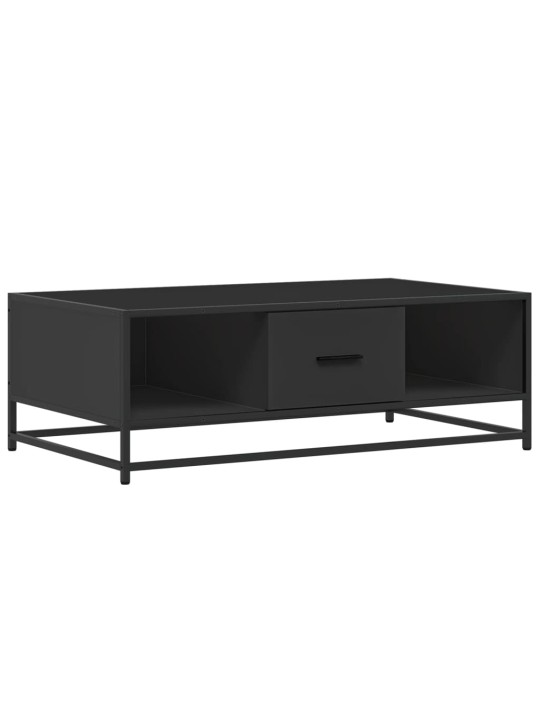 Konferenční stolek černý 100x57x35 cm kompozitní dřevo a kov