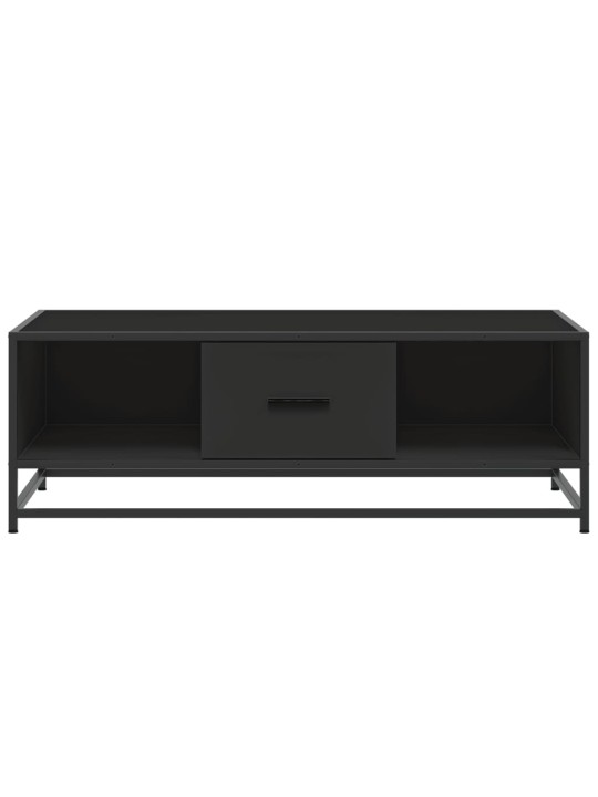 Konferenční stolek černý 100x57x35 cm kompozitní dřevo a kov