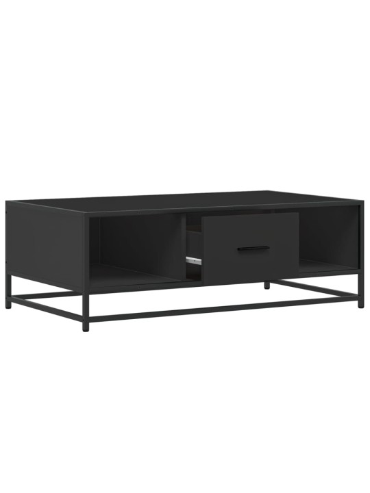 Konferenční stolek černý 100x57x35 cm kompozitní dřevo a kov