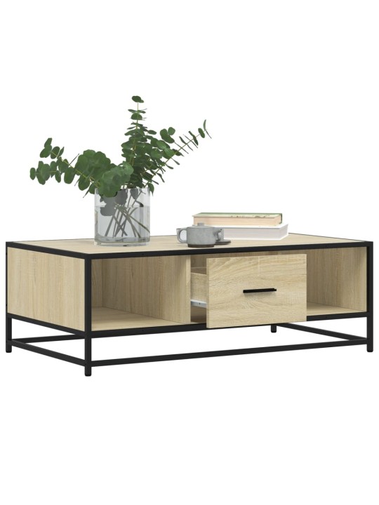 Konferenční stolek dub sonoma 100 x 57 x 35 cm kompozit a kov