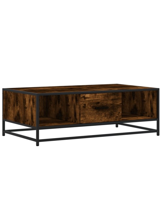 Konferenční stolek kouřový dub 100 x 57 x 35 cm kompozit a kov