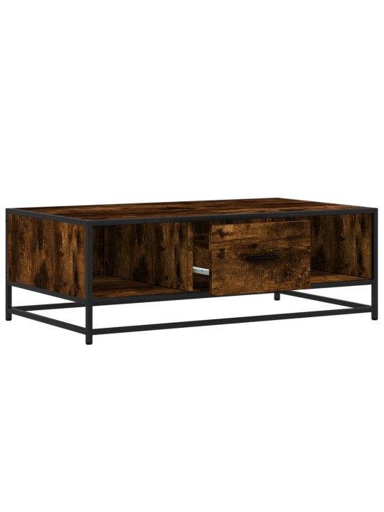 Konferenční stolek kouřový dub 100 x 57 x 35 cm kompozit a kov