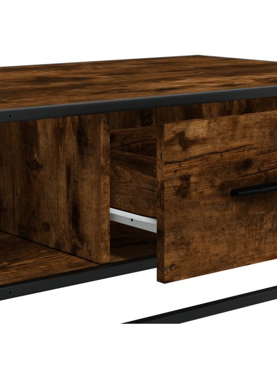 Konferenční stolek kouřový dub 100 x 57 x 35 cm kompozit a kov