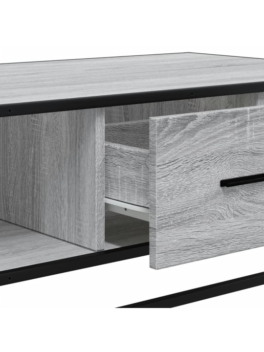 Konferenční stolek šedý sonoma 100 x 57 x 35 cm kompozit a kov