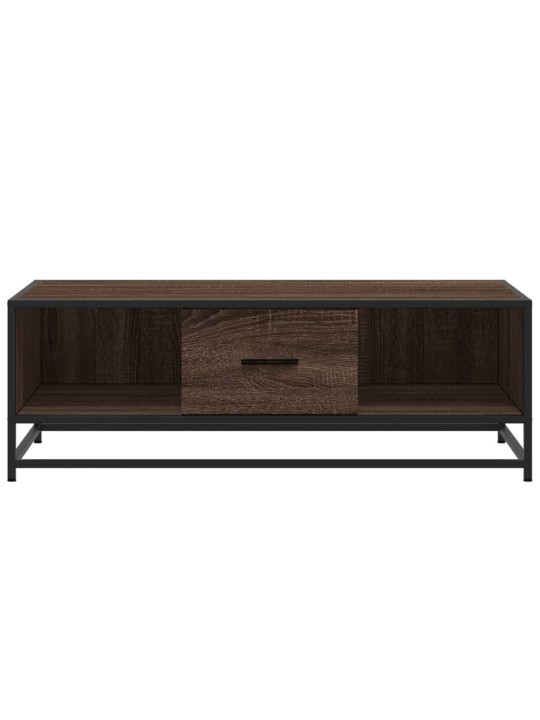 Konferenční stolek hnědý dub 100 x 57 x 35 cm kompozit a kov