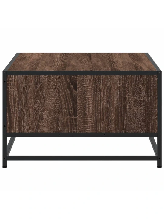 Konferenční stolek hnědý dub 100 x 57 x 35 cm kompozit a kov