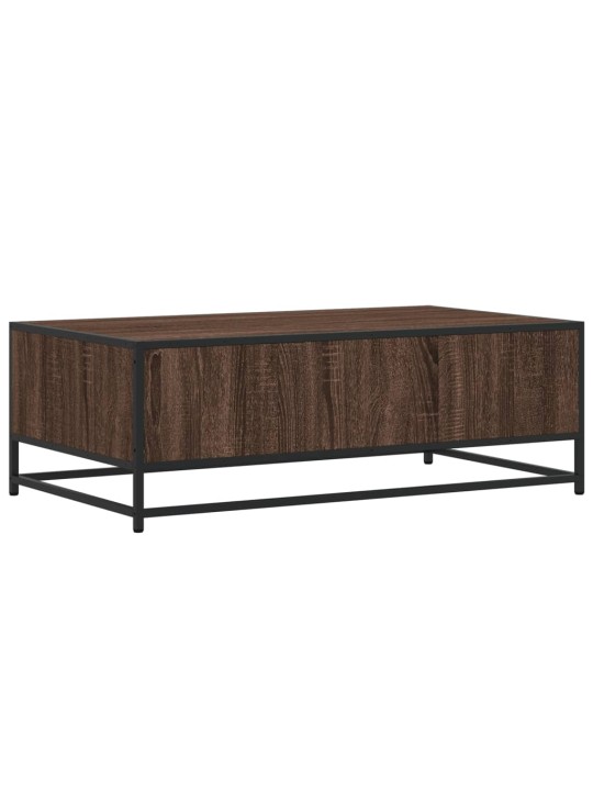Konferenční stolek hnědý dub 100 x 57 x 35 cm kompozit a kov