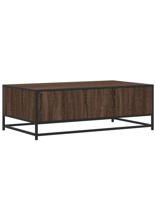 Konferenční stolek hnědý dub 100 x 57 x 35 cm kompozit a kov