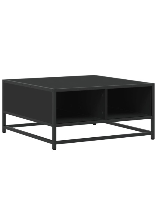Konferenční stolek černý 60,5x60,5x30 cm kompozitní dřevo a kov