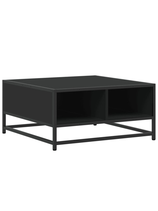 Konferenční stolek černý 60,5x60,5x30 cm kompozitní dřevo a kov