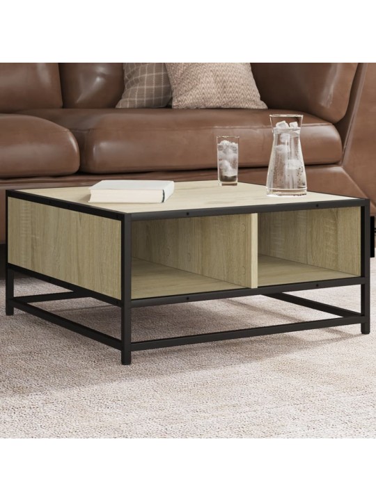 Konferenční stolek dub sonoma 60,5x60,5x30 cm kompozit a kov