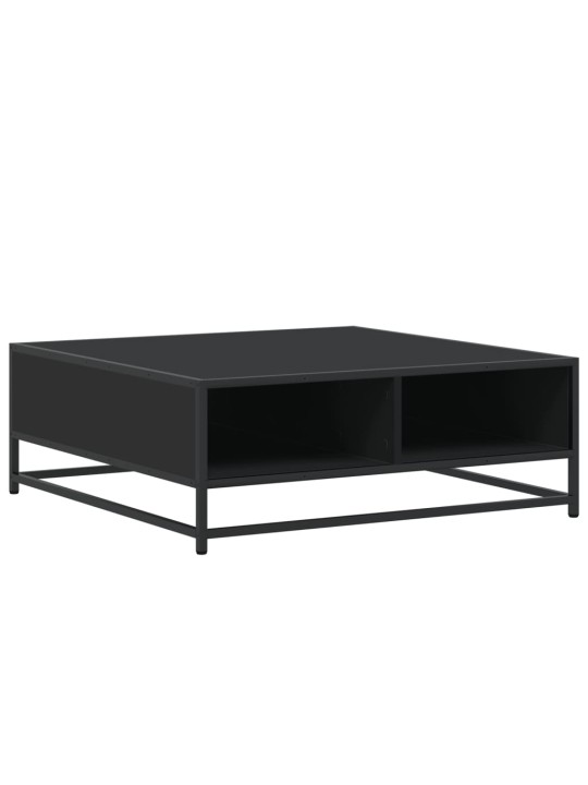 Konferenční stolek černý 80 x 80 x 30 cm kompozitní dřevo a kov