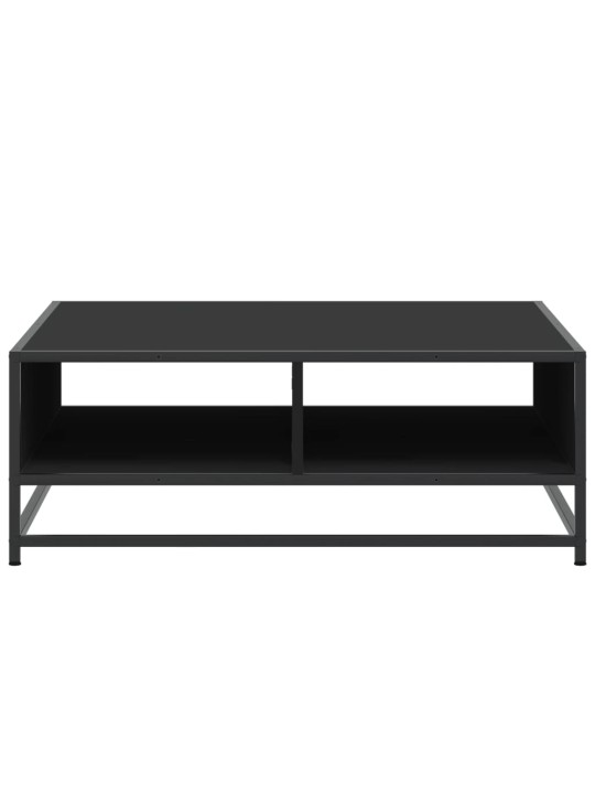 Konferenční stolek černý 80 x 80 x 30 cm kompozitní dřevo a kov