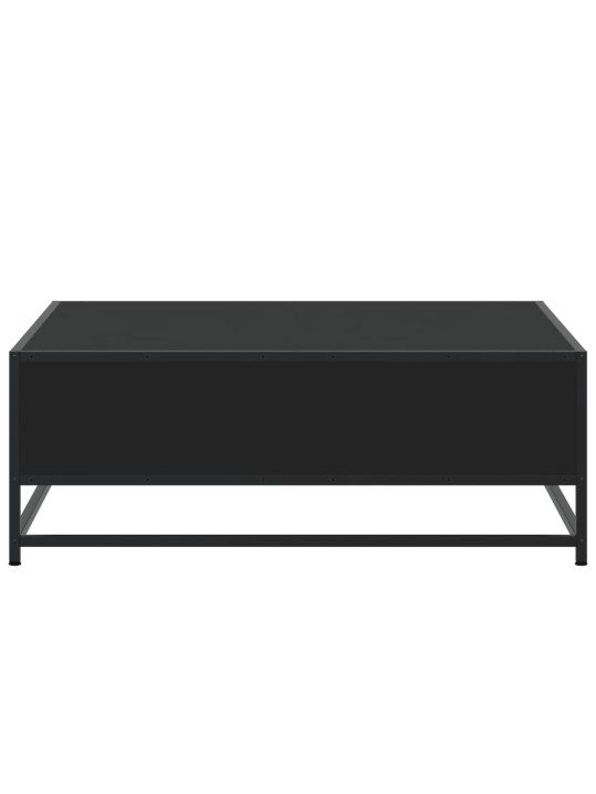 Konferenční stolek černý 80 x 80 x 30 cm kompozitní dřevo a kov