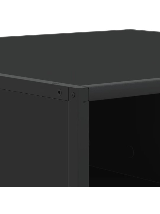 Konferenční stolek černý 80 x 80 x 30 cm kompozitní dřevo a kov
