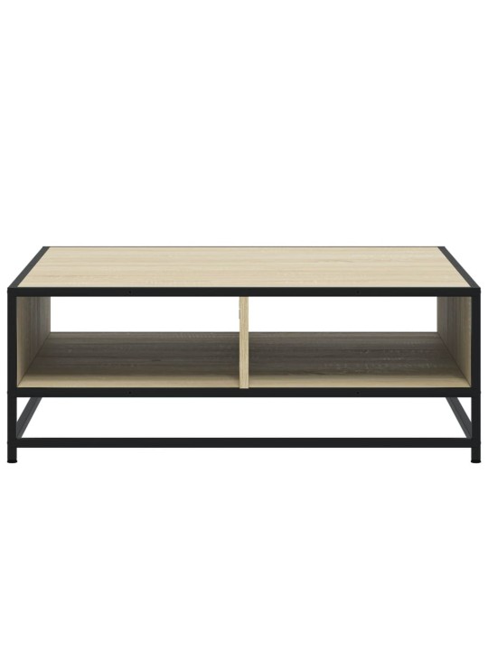 Konferenční stolek dub sonoma 80 x 80 x 30 cm kompozit a kov