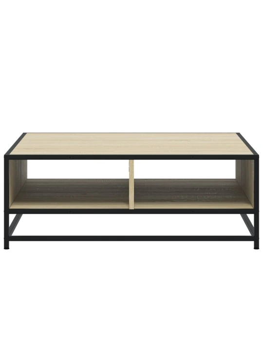 Konferenční stolek dub sonoma 80 x 80 x 30 cm kompozit a kov